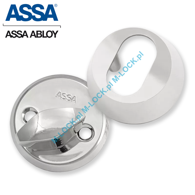 ASSA 256-21CR, komplet szyldów 21 mm (chrom błyszczący)