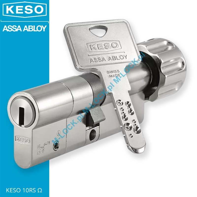 KESO 10RS Omega 45/45G1NN (90 mm), wkładka patentowa z gałką