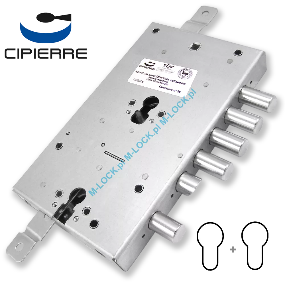 CIPIERRE 702.28N-1 zamek centralny-rozporowy do drzwi DIERRE