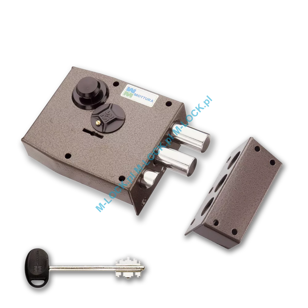 MOTTURA 20.511 zamek na klucz dwupiórowy z zatrzaskiem