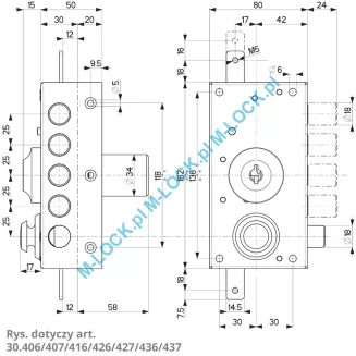 MOTTURA 30.437 zamek rozporowy na klucz typu POMPA z zatrzaskiem - 7