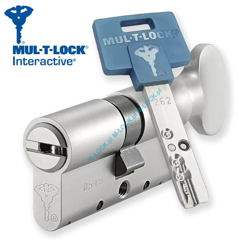 MUL-T-LOCK Interactive 31/31G1NN (62 mm), wkładka patentowa z pokrętłem