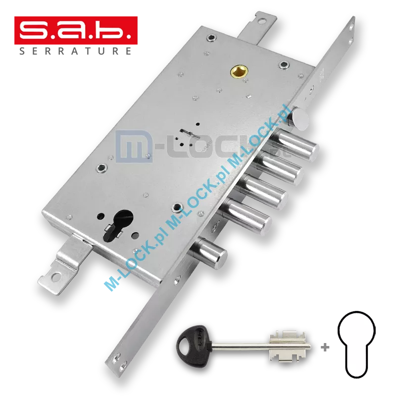 S.A.B. 1612.28N  zamek centralny-rozporowy, dwusystemowy