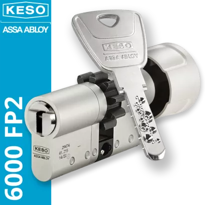 KESO 6000 FP2 - wkładka patentowa z zębatką i pokrętłem, kolor: nikiel (konfigurator)