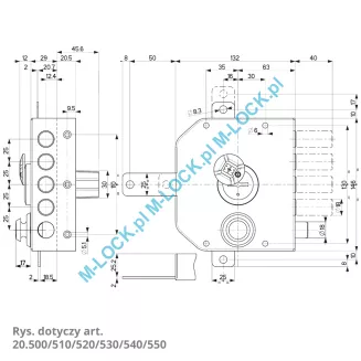 MOTTURA 20.520 zamek rozporowy na klucz dwupiórowy - 9