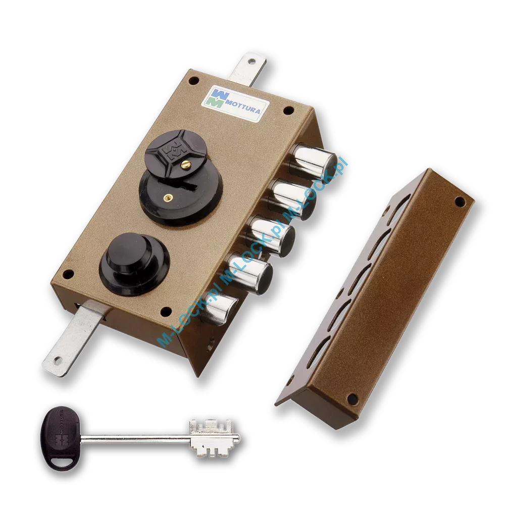 MOTTURA 20.537 zamek rozporowy na klucz dwupiórowy z zatrzaskiem