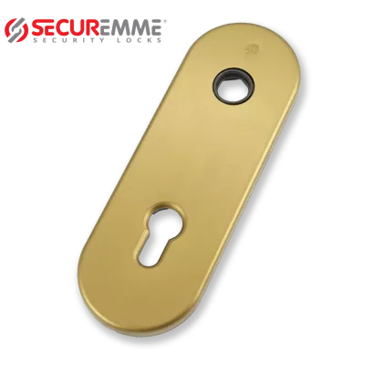 SECUREMME 0685-AB, szyld długi na wkładkę (85 mm), stary mosiądz