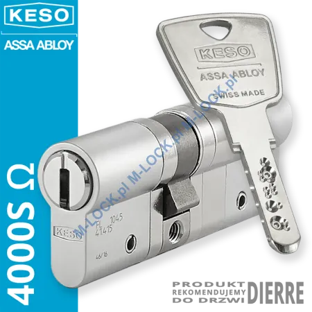 KESO 4000S Omega 35/45NN (80 mm), wkładka patentowa do drzwi Dierre