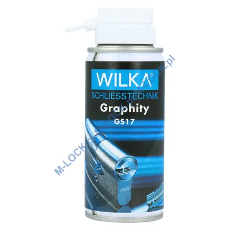 WILKA Graphity GS17, profesjonalny spray do konserwacji zamków i cylindrów (100 ml)