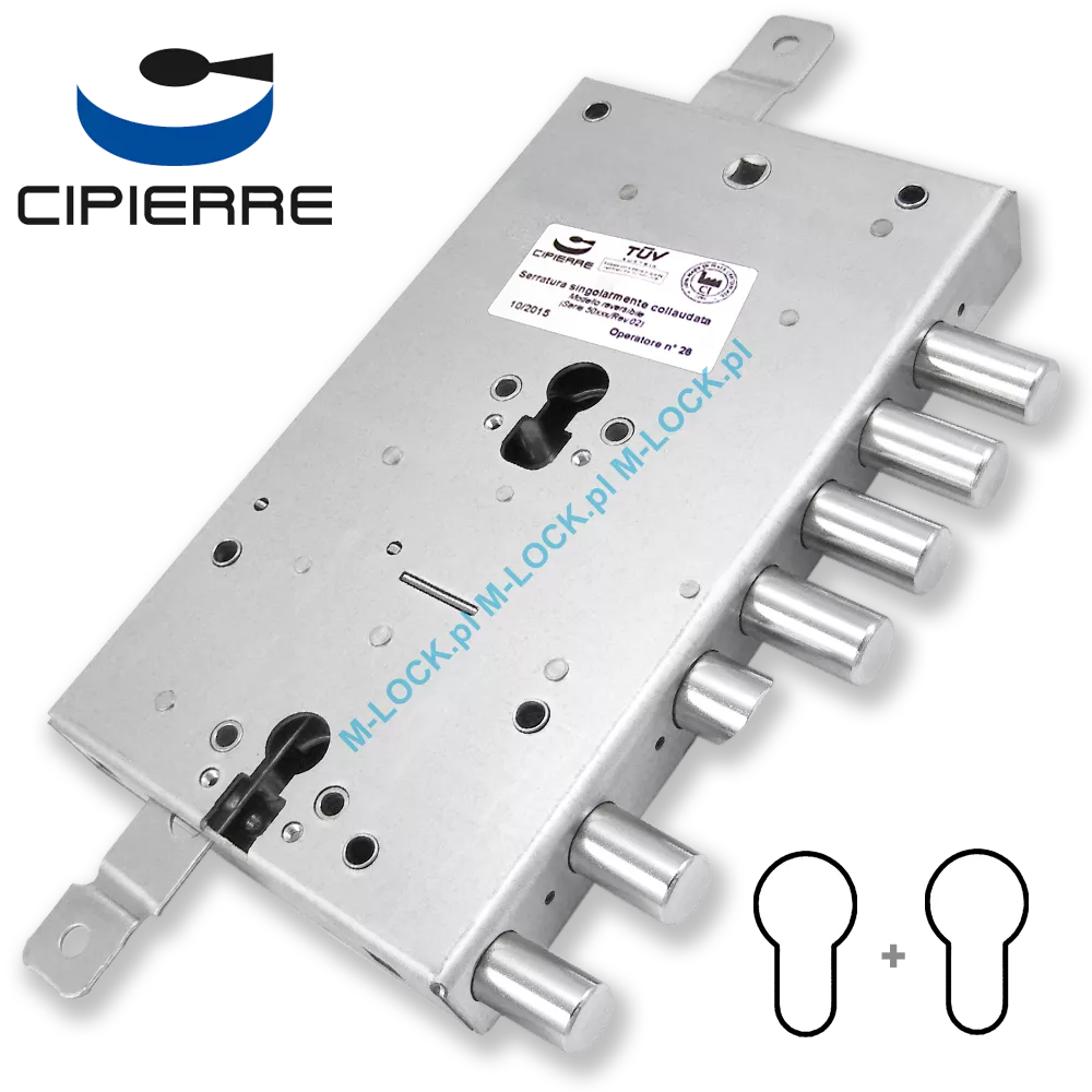 CIPIERRE 702.28N-2 zamek centralny-rozporowy do drzwi DIERRE