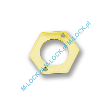 Szyld (pompa 34) MOTTURA 95.148NOLV, mosiądz błyszczący