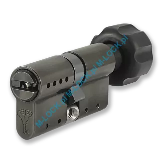 MUL-T-LOCK MTL 400 Modular / Classic PRO 31/31G3NB (62 mm), wkładka patentowa z pokrętłem - black nickel - 3