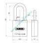 ABUS-86TI-45/HB80 TITALIUM / kłódka z wkładką EVVA AKURA 44 - 8