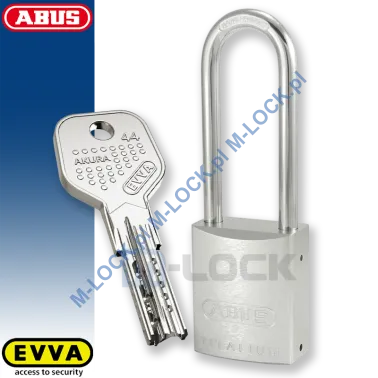 ABUS-86TI-45/HB80 TITALIUM / kłódka z wkładką EVVA AKURA 44