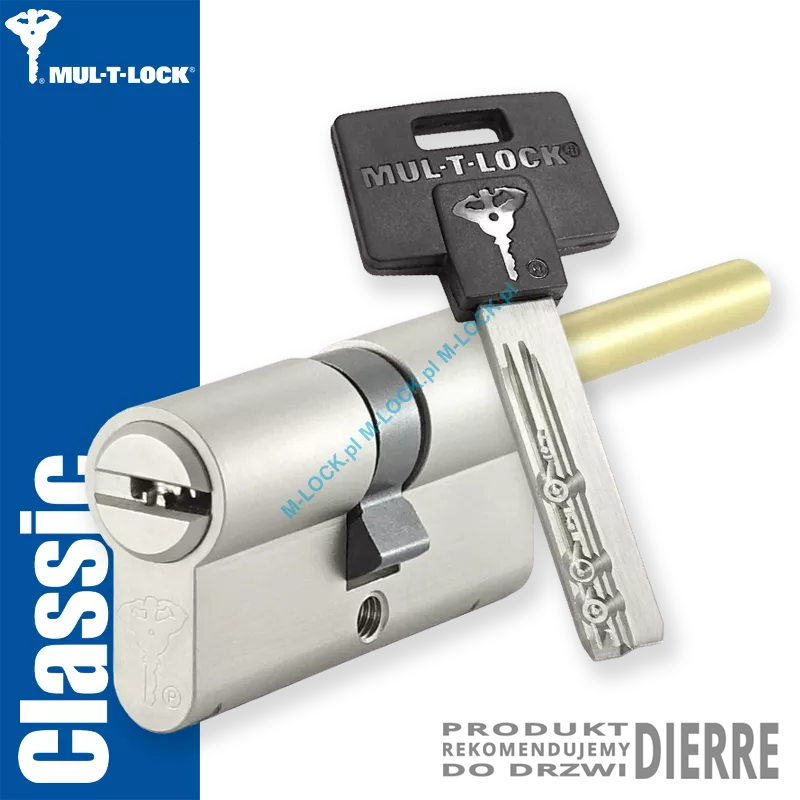 MUL-T-LOCK Classic 31/31GUNN (62 mm), wkładka patentowa z uniwersalną sztycą pokrętła