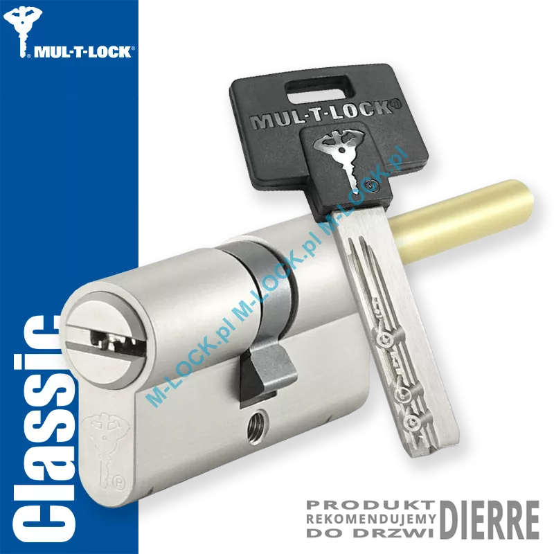 MUL-T-LOCK Classic 31/31GUNN (62 mm), wkładka patentowa z uniwersalną sztycą pokrętła