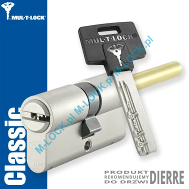 MUL-T-LOCK Classic 31/31GUNN (62 mm), wkładka patentowa z uniwersalną sztycą pokrętła