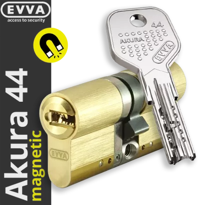 EVVA Akura 44 MAGNETIC - wkładka do zamka, KONFIGURATOR - WSZYSTKIE WYMIARY