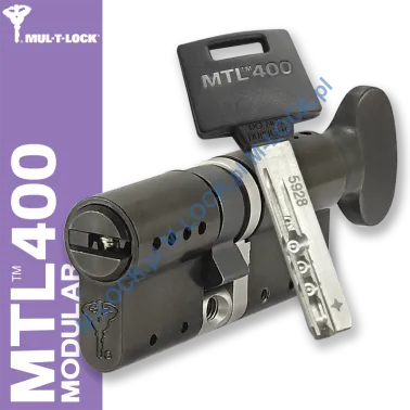 MUL-T-LOCK MTL 400 Modular / Classic PRO 31/40G1NB (71 mm), wkładka patentowa z pokrętłem - black nickel