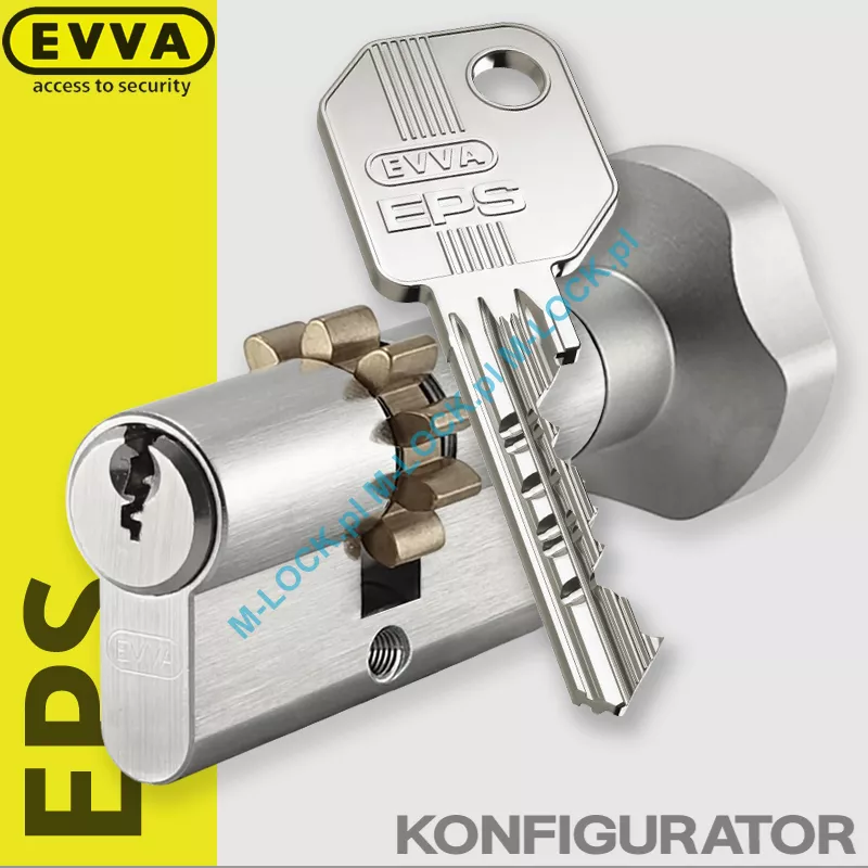 EVVA EPS BLOK - wkładka patentowa z zębatką i pokrętłem (konfigurator)