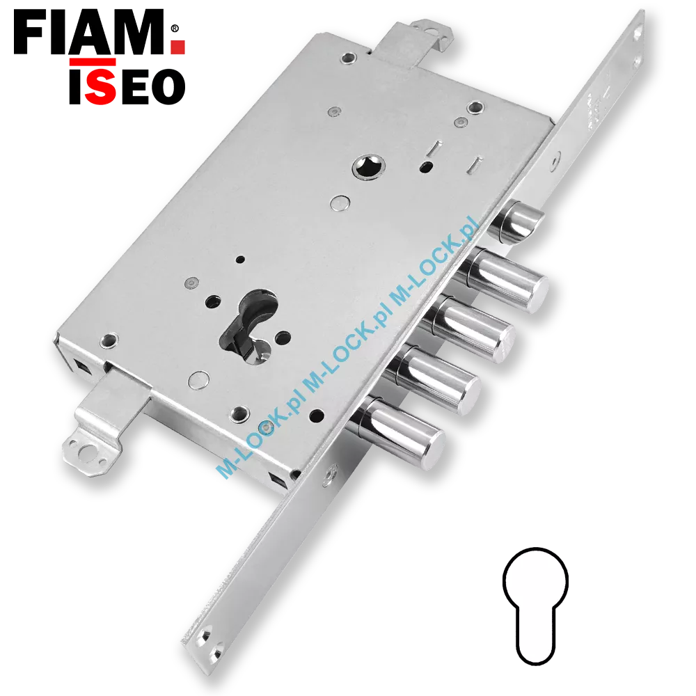 ISEO - FIAM 678.28N, zamek centralny-rozporowy na wkładkę
