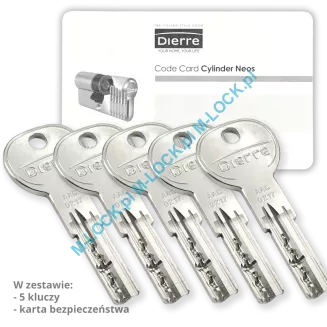 Dierre NEOS 30/30GUNN (60 mm), wkładka bębenkowa z uniwersalną sztycą pokrętła - 4