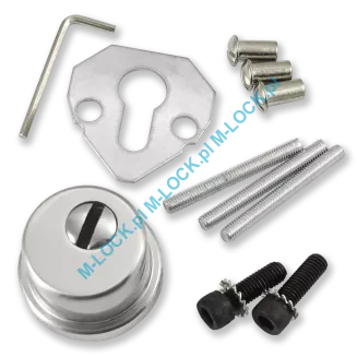 RB SHOAM, szyld antywłamaniowy do drzwi izraelskich (chrom satyna) - 2