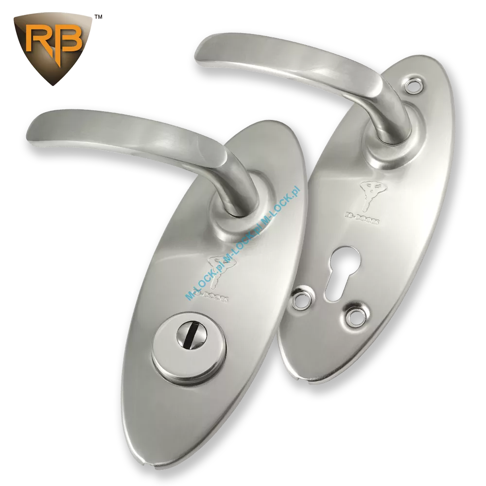 RB SHOAM, szyld antywłamaniowy do drzwi izraelskich (chrom satyna)