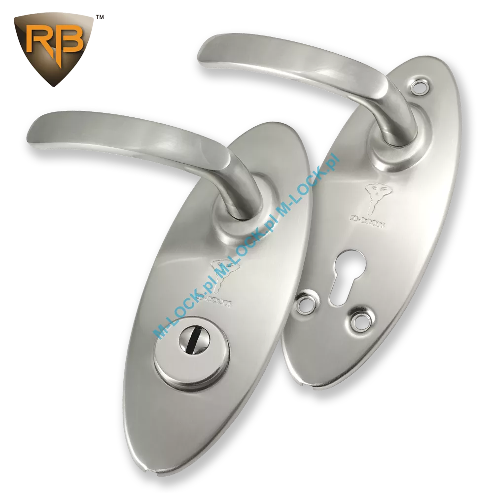 RB SHOAM, szyld antywłamaniowy do drzwi izraelskich (chrom satyna)