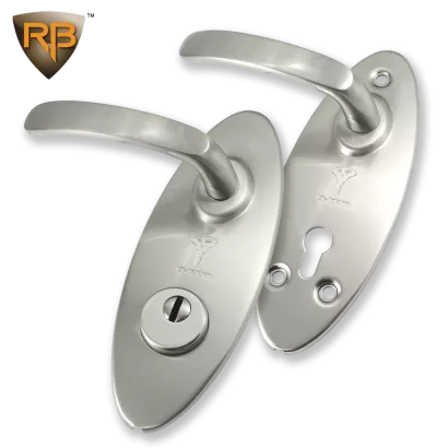 RB SHOAM, szyld antywłamaniowy do drzwi izraelskich (chrom satyna)