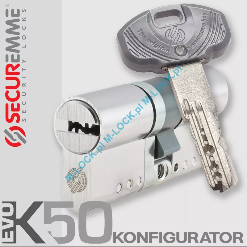 SECUREMME EVOK50 - wkładka patentowa modularna, kolor: nikiel (konfigurator)