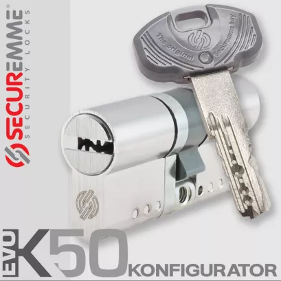 SECUREMME EVOK50 - wkładka patentowa modularna, kolor: nikiel (konfigurator)