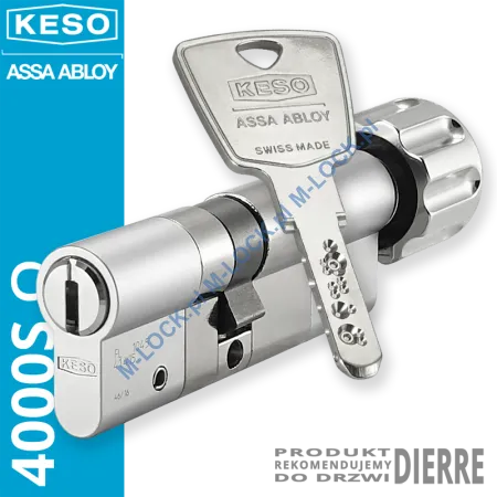 KESO 4000S Omega 40/50G1NN (90 mm), wkładka patentowa z gałką do drzwi Dierre