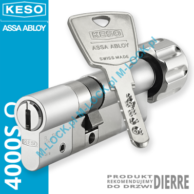 KESO 4000S Omega 40/50G1NN (90 mm), wkładka patentowa z gałką do drzwi Dierre