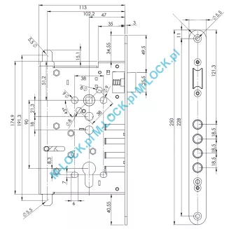 FORT 2A (ROM 8), zamek do drzwi Juwent, OK-BUD - 4