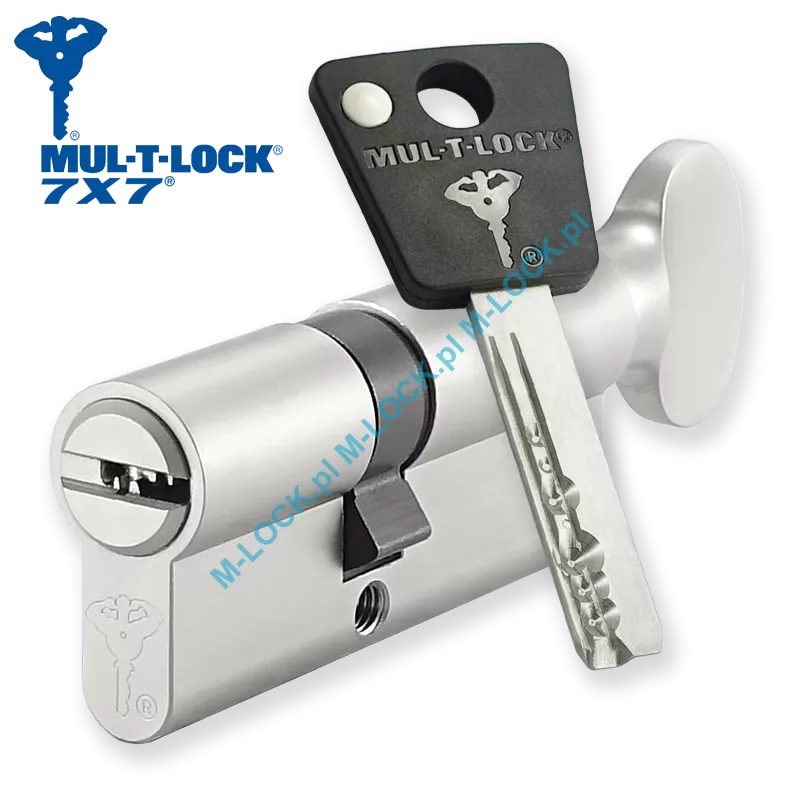 MUL-T-LOCK 7X7 30/40G1NN (70 mm), wkładka patentowa z gałką