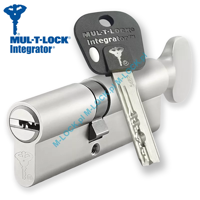 MUL-T-LOCK Integrator 40/50G1NN (90 mm), wkładka patentowa z pokrętłem