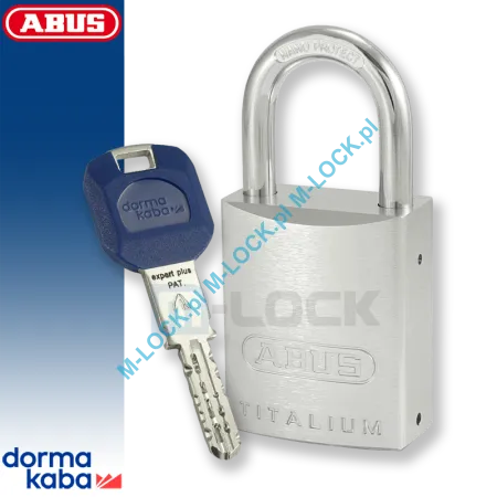 ABUS-86TI-45 TITALIUM / kłódka z wkładką DormaKaba EXPERT PLUS