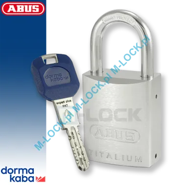 ABUS-86TI-45 TITALIUM / kłódka z wkładką DormaKaba EXPERT PLUS