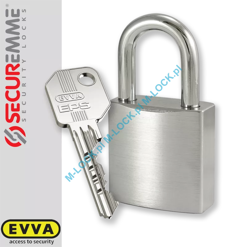 SECUREMME 7550XCS / EVVA EPSsymo, kłódka hartowana