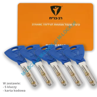 RB DYNAMIC 33/43ZN (76 mm), wkładka patentowa do drzwi WITEX Superlock - 2