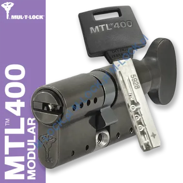 MUL-T-LOCK MTL 400 Modular / Classic PRO 31/31G1NB (62 mm), wkładka patentowa z pokrętłem - black nickel
