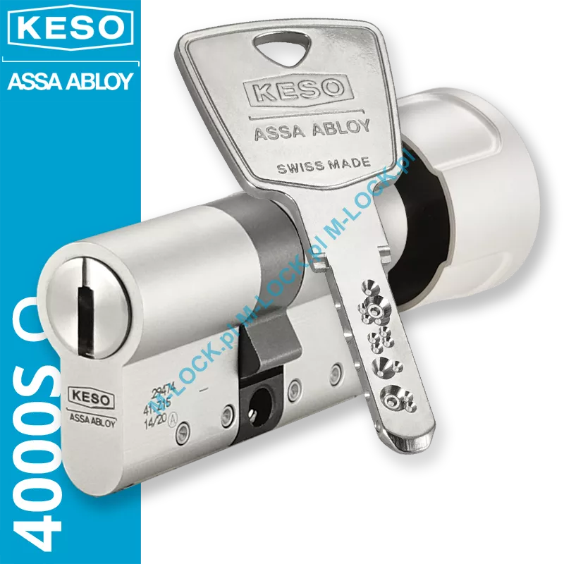 KESO 4000S Omega - wkładka patentowa z pokrętłem, kolor: nikiel (konfigurator)