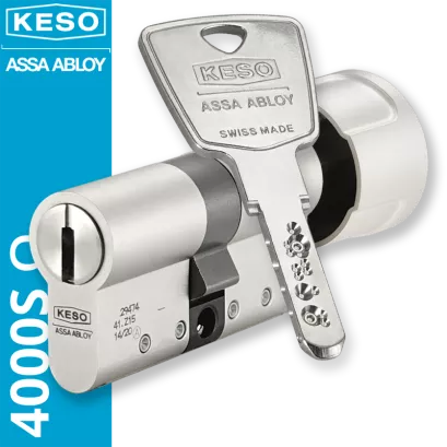 KESO 4000S Omega - wkładka patentowa z pokrętłem, kolor: nikiel (konfigurator)