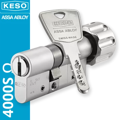 KESO 4000S Omega - wkładka patentowa z pokrętłem, kolor: nikiel (konfigurator)