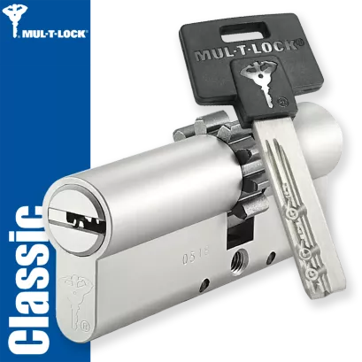 MUL-T-LOCK Classic 33/48ZN (81 mm), wkładka patentowa do drzwi WITEX Super-Lock (wzmocniona)