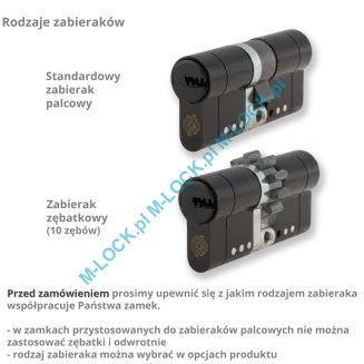 SECUREMME EVOK22 - wkładka patentowa modularna, kolor: czarny (konfigurator) - 5