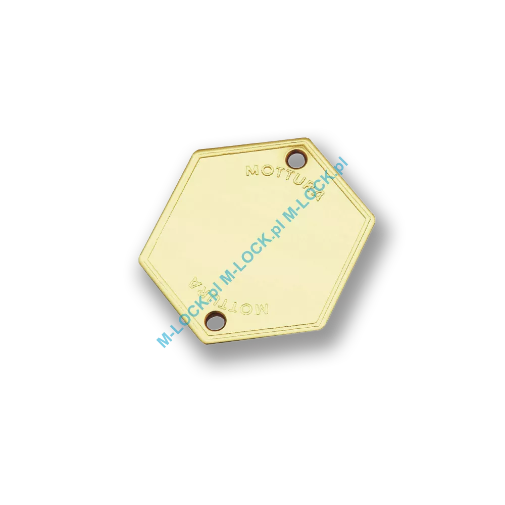 Szyld ślepy MOTTURA 95.146OLV, mosiądz błyszczący
