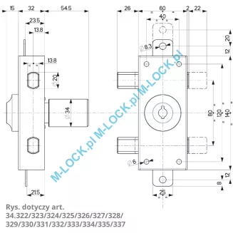 MOTTURA 34.329/SBC zamek rozporowy na klucz typu POMPA - 8