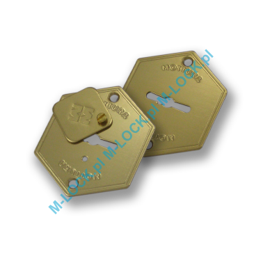 Szyldy kluczowe MOTTURA 95.299AB, stary mosiądz